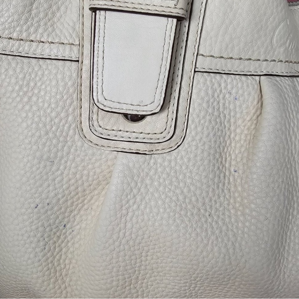COACH SoHo Ivory Cream Pebbled Leather Large Tote Shoulder Bag Genuine COA EUC - Picture 14 of 15
